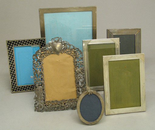 Bonhams : Collection Of Twelve Silver Faced Photo Frames, Most Retailed 