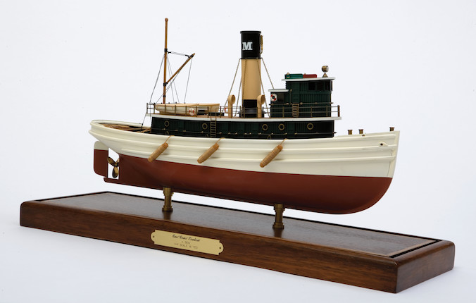 Bonhams : A scale model of an East Coast tugboat Attributed to William ...