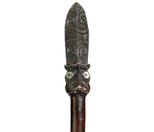 Bonhams : A Maori long club fighting staff, Taiaha, New Zealand