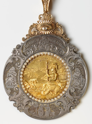 Bonhams : International Order of Odd Fellows Medallion and Case of ...