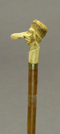 Bonhams : Four canes with ivory or bone handles late 19th century