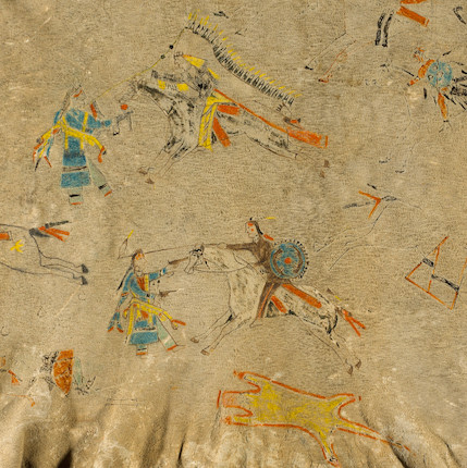 Bonhams : A Cheyenne painted hide