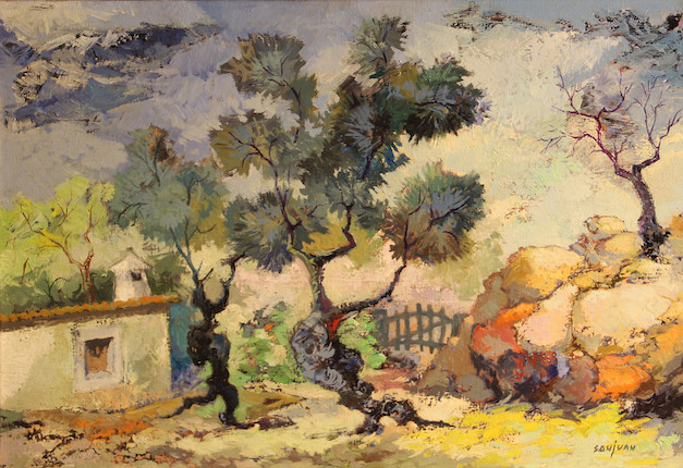 Bonhams : Bernardo Sanjuán (Spanish, 1915-1979) Cami de sa vinya 14 3/4 ...