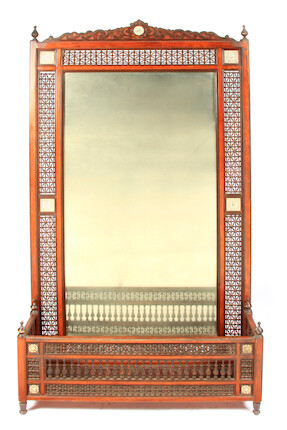 Bonhams : A Moorish style shell and bone inlaid hall mirror