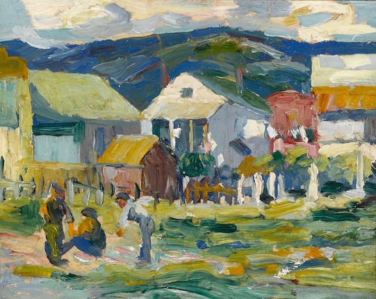 Bonhams : August Gay (American, 1890-1948) Monterey fishermen, 1926 10 ...