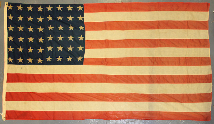 Bonhams : A forty-eight star printed United States flag