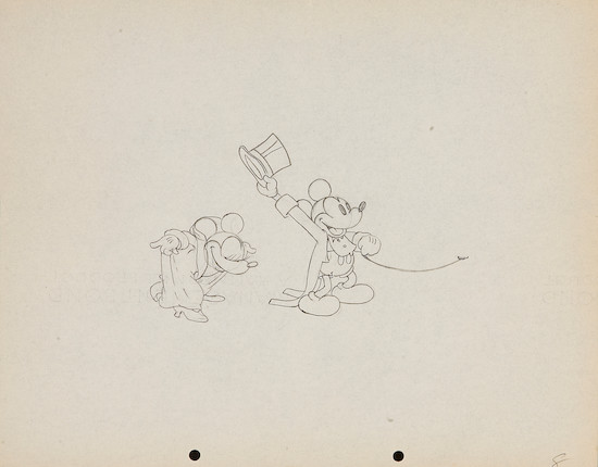 Bonhams : Two Walt Disney drawings from Mickey's Gala Premiere