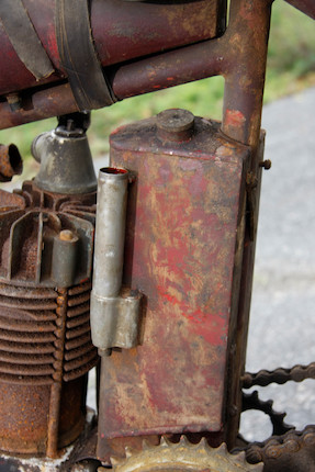 From the first year of 61ci Big Twin's production, in unrestored and original condition,1915 Indian 61ci Board-Track Racing Motorcycle Engine no. 74G762 image 6