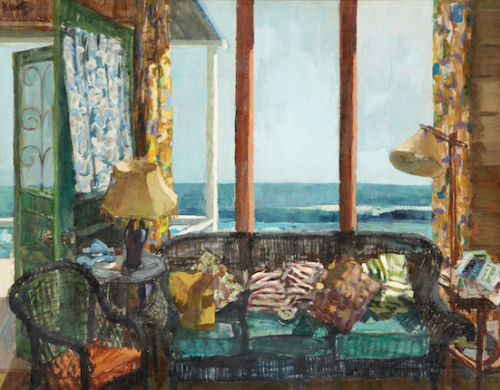 Bonhams : Roger Kuntz (1926-1975) Beach windows (Interior of the Artist ...