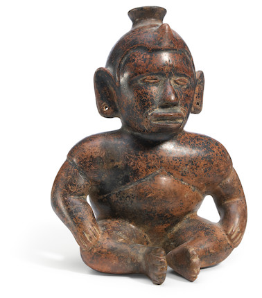 Bonhams : Colima Seated Hunchback Dwarf, Protoclassic, ca. 100 B.C. - A ...