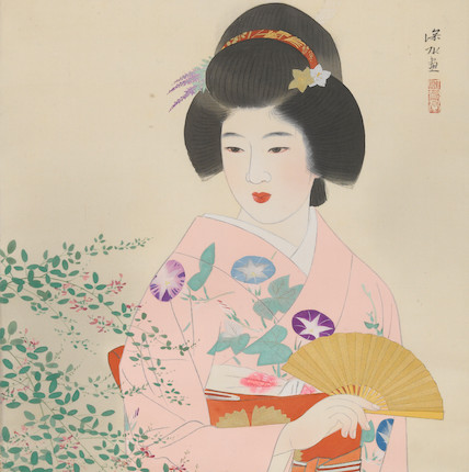 Bonhams : Ito Shinsui (1898-1972) Niwa no aki (Autumn garden)