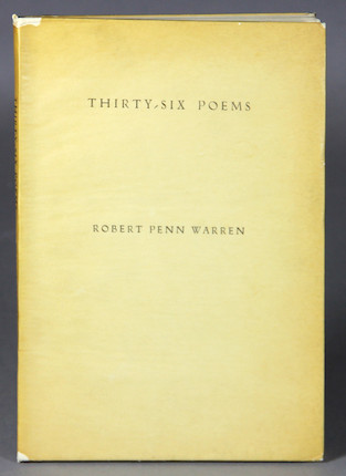 Bonhams : WARREN, ROBERT PENN. 1905-1989. Thirty-Six Poems. New York ...