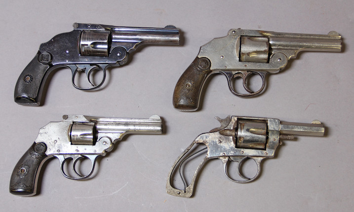 Bonhams : A lot of six 19th century American double action revolvers ...