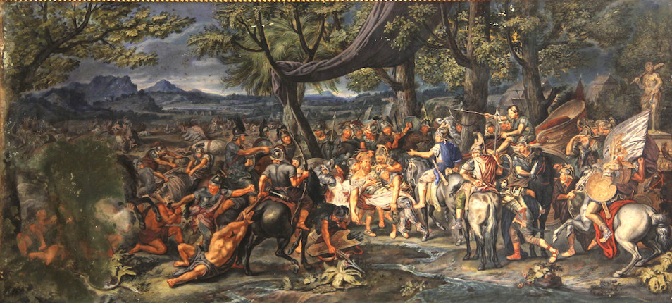 Bonhams : After Charles Le Brun The Battle of Arbela (Gaugamela ...