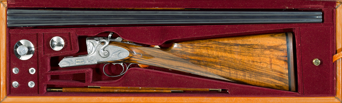 A cased .410 gauge Abbiatico & Salvinelli Rondo Quatrocanne four barrel hammer gun -Select US Arms Type- image 2