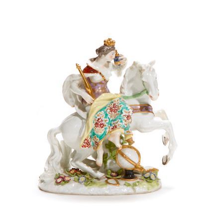 Bonhams : A Chelsea style porcelain allegorical figural group