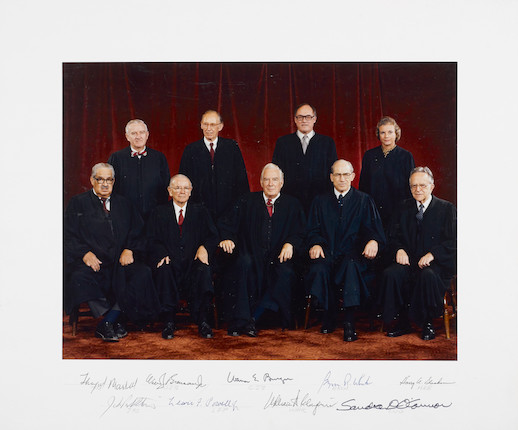 Bonhams : SUPREME COURT BURGER WARREN 1907 1995 Photograph Signed