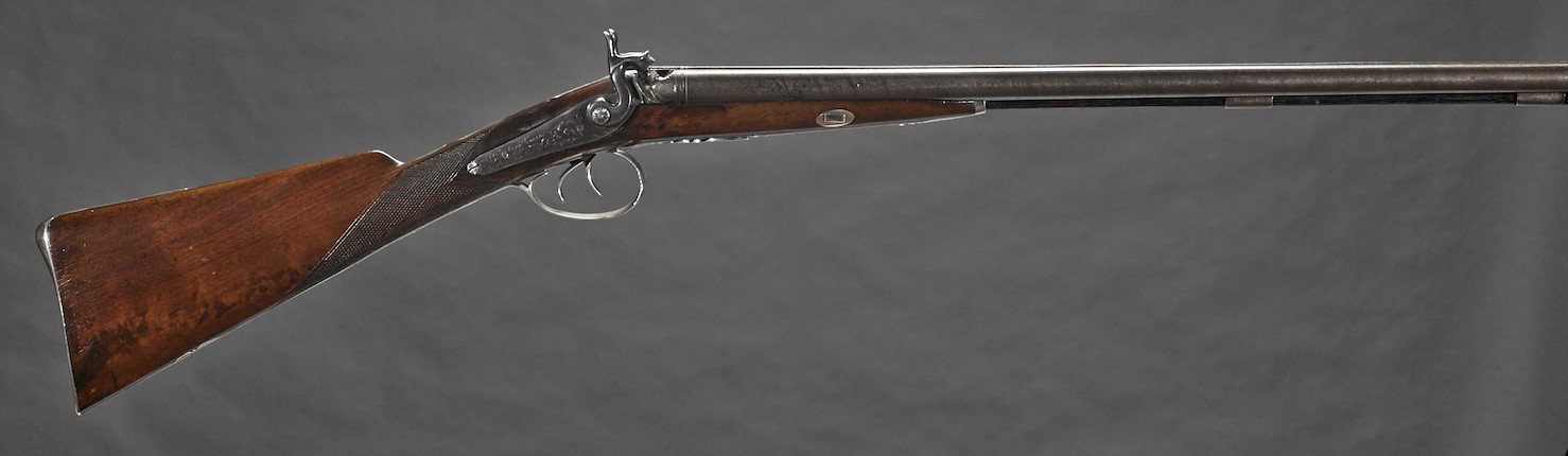 Bonhams : An English double barrel percussion shotgun by Richard Hollis ...