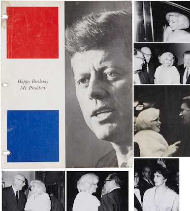 Bonhams : A program and photographs from Marilyn Monroe's performance