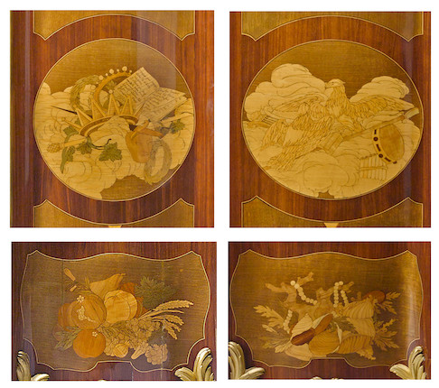 An important François Linke Louis XV style gilt bronze mounted marquetry bibliothequelate 19th century image 14