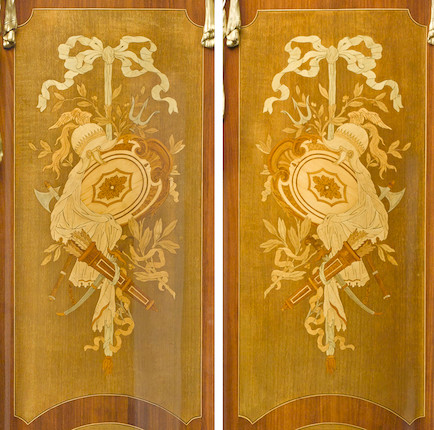 An important François Linke Louis XV style gilt bronze mounted marquetry bibliothequelate 19th century image 8
