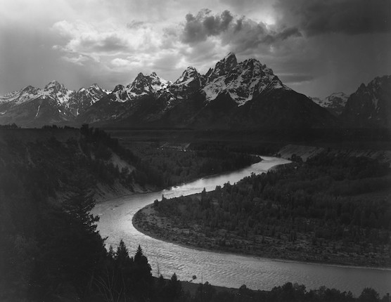 Bonhams : Ansel Adams (1902-1984); The Grand Tetons and the Snake River ...