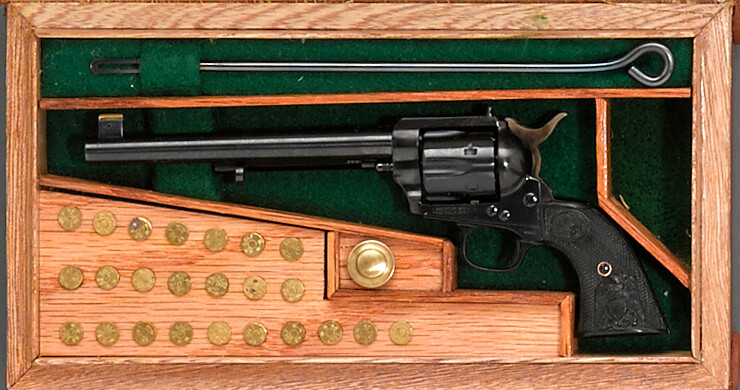 Revolver Casing Bonhams : A Colt flattop target single action army revolver with ...