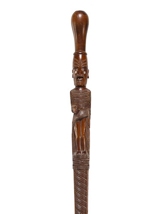 Bonhams : Maori Walking/Greeting Stick, New Zealand