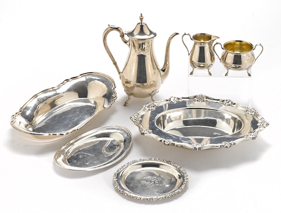 Bonhams : An assembled group of American sterling silver holloware by ...