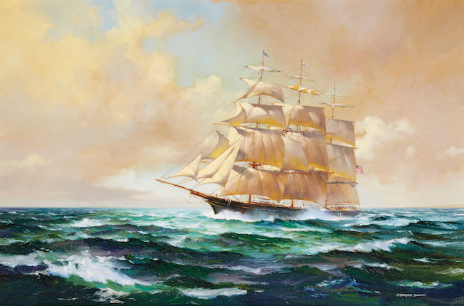 Bonhams : George Shaw (British, born 1929) The American clipper ship ...