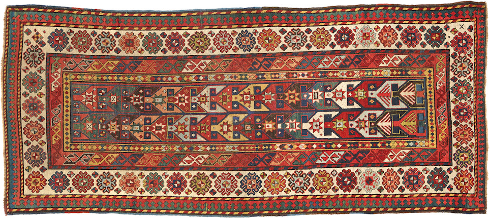 Bonhams : A Talish runner Caucasus size approximately 3ft. 3in. x 8ft.