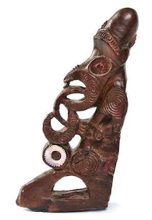 Bonhams : Exceedingly Fine and Rare Maori Ceremonial Digging-Stick Step ...