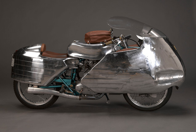 With Evan Wilcox hand-formed aluminum bodywork,1959 Ducati 175cc 'Dustbin' Special Frame no. CA967744 Engine no. 77126 image 7