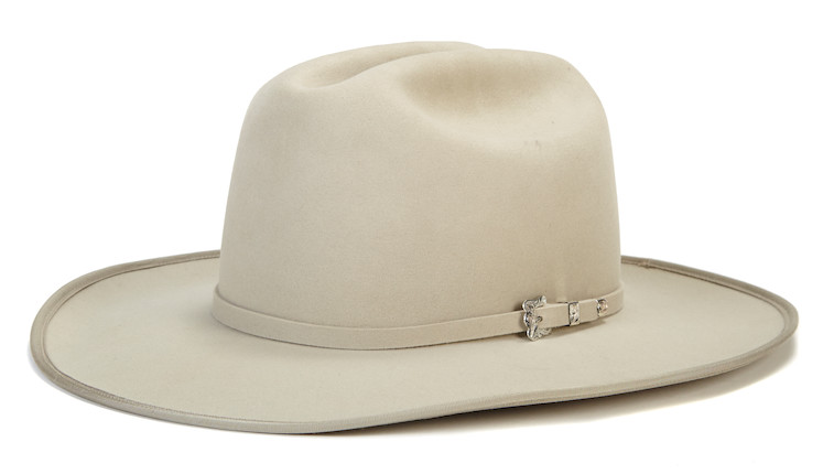 Bonhams : A Charlton Heston custom-made tan cowboy hat