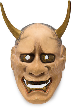 Bonhams : A mask for the Noh drama Hannya (Female Demon) Edo period ...