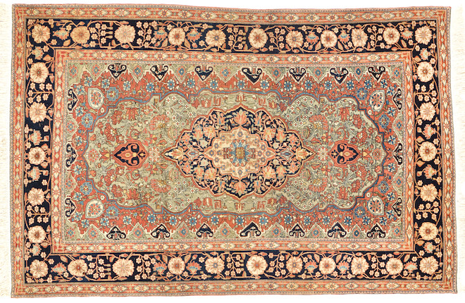 Bonhams A Mohtasham Kashan Rug Central Persia Size Approximately 4ft 5in X 7ft
