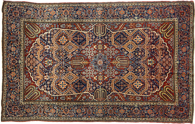 Bonhams A Kashan Rug Central Persia Size Approximately 4ft 3in X 6ft 11in