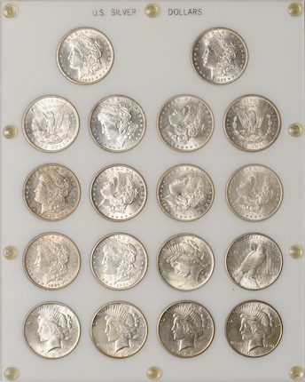 Bonhams : Us Silver Dollars Type Sets In Capital Plastics Holders