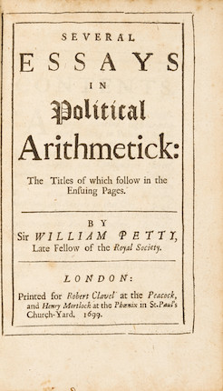 Bonhams : Petty, William. 1623-1687. Several Essays In Political 