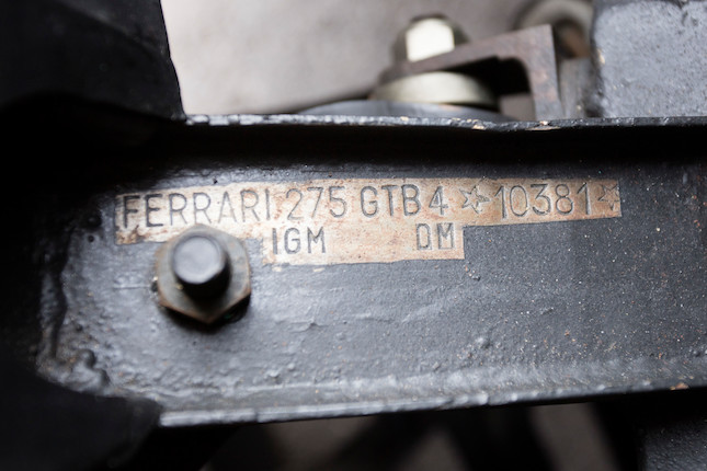 1967 Ferrari 275 GTB/4Chassis no. 10381Engine no. 10381 image 13