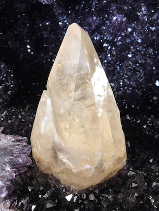 Superb Gem Amethyst Cave with Calcite Crystal image 2