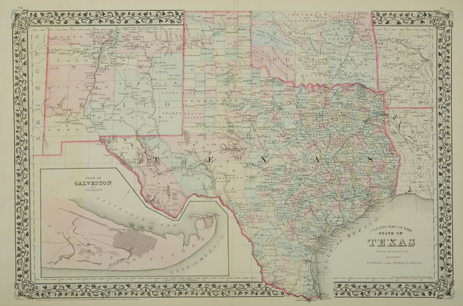 Bonhams : Texas. Mitchell, Samuel Augustus. County Map of the State of ...