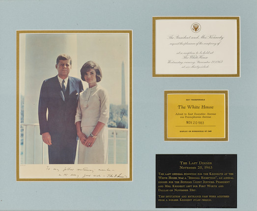 Bonhams : JFK'S FINAL WHITE HOUSE EVENT. Official White House reception ...