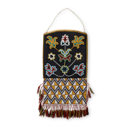 Bonhams : A Northern Cree or Metis beaded pouch or fire bag