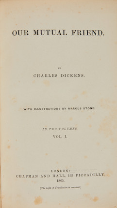 Bonhams : DICKENS, CHARLES. 1812-1870. Our Mutual Friend. London ...