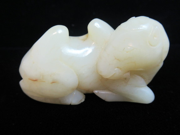 A Celadon jade recumbent camel Song/Ming Dynasty image 8