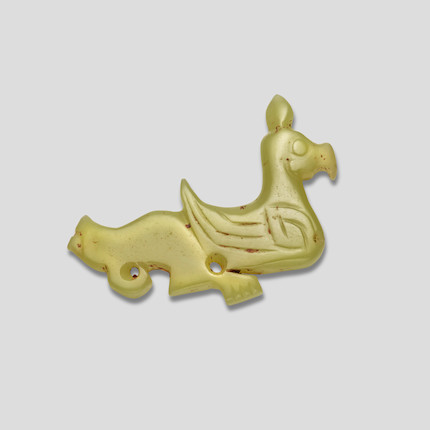 Bonhams : A 'Yellow' jade mythical bird Pendant Western Zhou Dynasty or ...