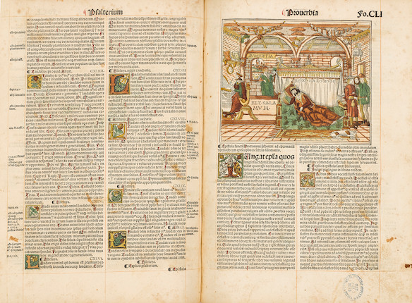 Bonhams : KOBERGER BIBLE WITH EARLY COLOR. Bible, in Latin. Lyon ...