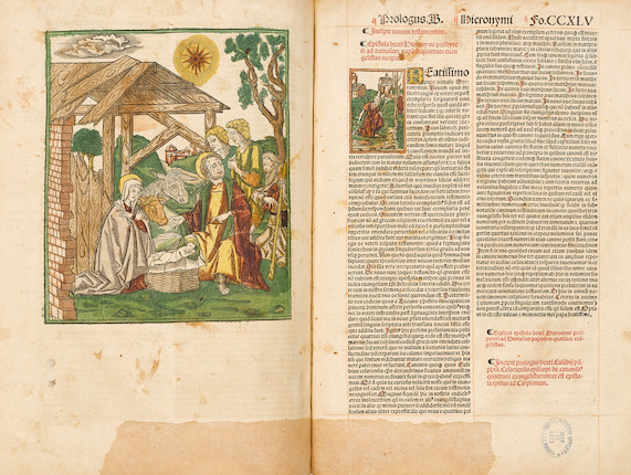 Bonhams : KOBERGER BIBLE WITH EARLY COLOR. Bible, in Latin. Lyon ...