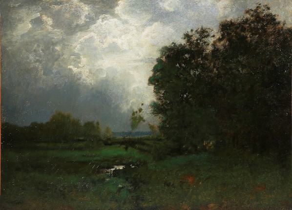 Alexander Helwig Wyant (1836-1892) Landscape (Untitled) 18 3/4 x 25 3/8 in. (47.6 x 64.5 cm.) (Painted circa 1885-90.) image 1